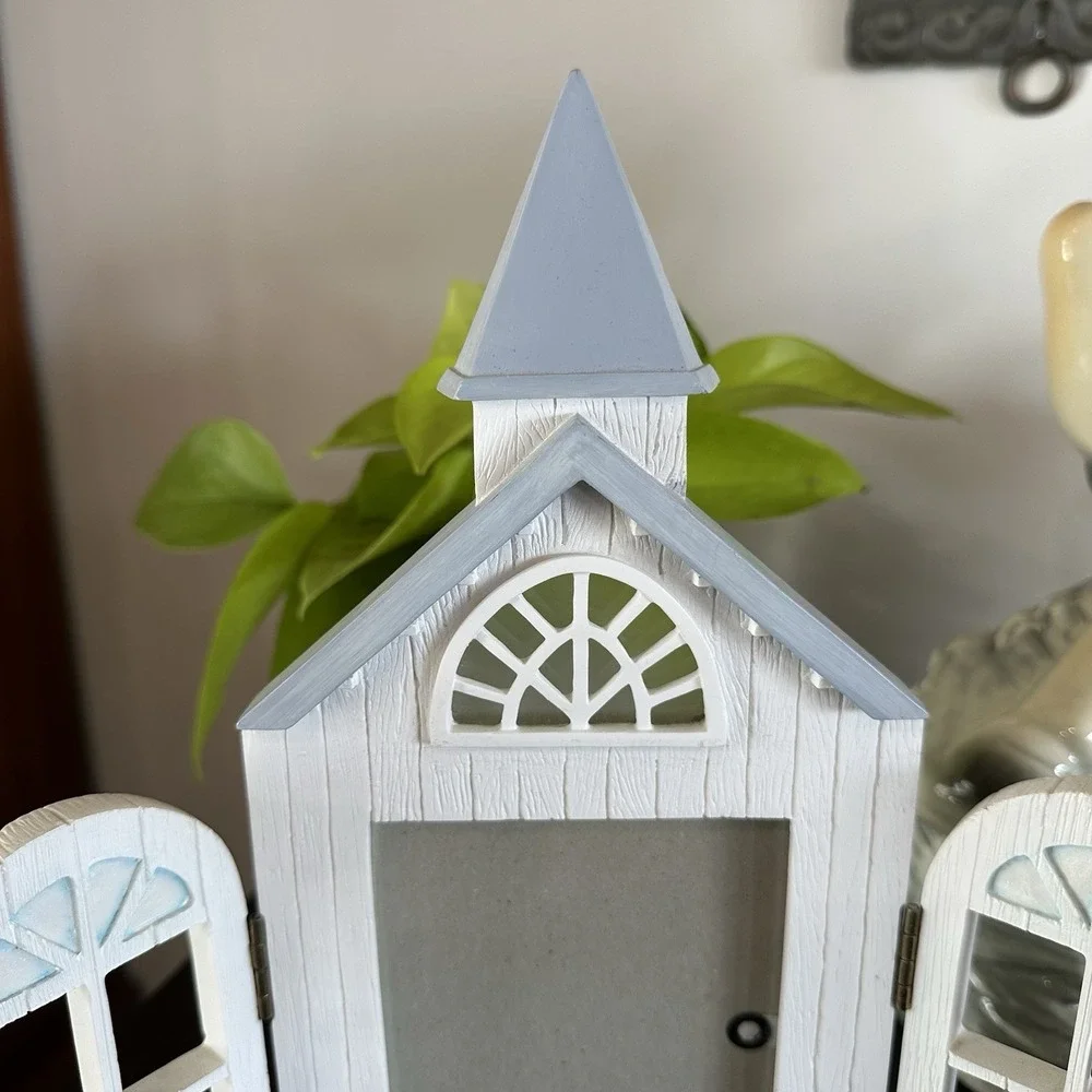 Thomas Kinkade Forest Chapel Church Picture Photo Frame w/ Hinged Doors Fold